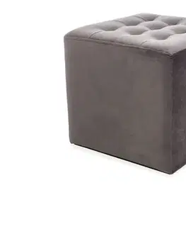 Taburetky do obývačky RORI čalúnená taburetka, šedá