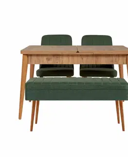 Konferenčné stolíky Jedálenský set Vina Atlantic Pine and Green, 4 ks