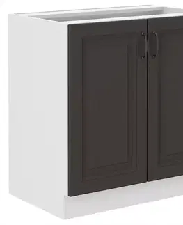 Kuchynské skrinky stojace Kuchynská skrinka STILO grafit mat/biely 80d 2f bb
