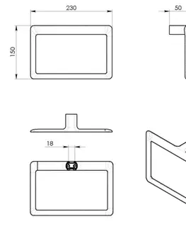 Držadlá k vani Gedy - PIRENEI držiak uterákov, zlato PI7087