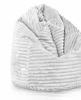 Sedacie vaky a kocky Sedací vak Bag Sako XL stripe TiaHome - biela