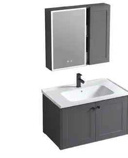 Kúpeľňový nábytok REA - Súprava kúpeľňového nábytku s umývadlom Monti 60cm Grey REA-M0015