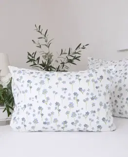 Dekoračné obliečky MKLozkoviny.sk Flanelová obliečka na vankúš 50 x 70 cm - Nezábudky-  -