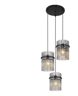 Svietidlá Globo 15698-3HR - Luster na lanku GORLEY 3xE27/60W/230V pr. 47 cm čierna 15698-3HR