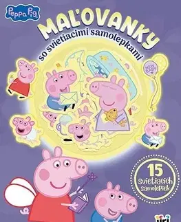 Nalepovačky, vystrihovačky, skladačky Maľovanky so svietiacimi samolepkami - Prasiatko Peppa