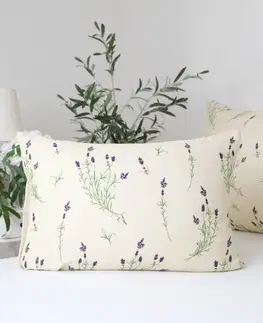 Dekoračné obliečky MKLozkoviny.sk Mušelínová obliečka na vankúš 50 x 70 cm - Levanduľa 02-  -
