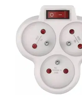 Predlžovacie káble  Rozbočovacia zásuvka s vypínačom 3x10A/230V P0026S