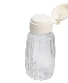 Dekorácie a bytové doplnky Sklenená korenička s vekom  50 ml biela