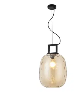 Svietidlá Viokef Lighting Závesný luster LUCY na lanku 1xE27/40W/230V dymovo-béžový 4302802
