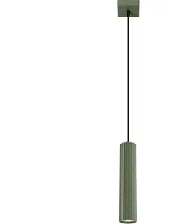 Svietidlá  SL.1611 - Luster na lanku KARBON 1xGU10/10W/230V zelená SL.1611