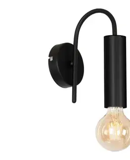 Svietidlá  Nástenné svietidlo LOPPE 1xE27/60W/230V čierna 510