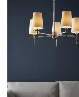 Svietidlá Endon 99457 - Luster na reťazi 5xE14/6W/230V lesklý chróm/biela 99457