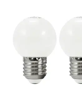 LED osvetlenie  SADA 2x LED Žiarovka PARTY E27/0,5W/36V biela 3000K 308740
