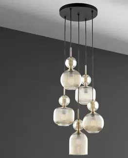 Lampy do obývačky Luster SOPHIA COGNAC 11043 AMBER LW5