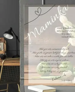 Tabuľky s venovaním (darčeky) Darček pre mamku - Personalizované prekvapenie na Deň matiek - obraz na stenu