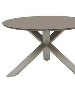 Stolčeky Hliníkový jedálenský stôl ORIENT ø 130 cm (café)