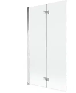 Sprchové dvere MEXEN - MIST vaňová zástena 100x150 cm 6mm 2-s, chróm, číra, ľavá 8A9-100-002-01-00-L