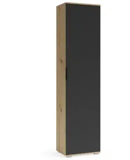 Šatníkové skrine Skriňa Clif SL 50 artisan/antracyt