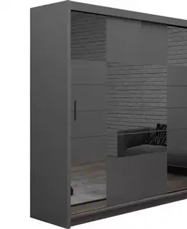 Šatníkové skrine Skriňa Aruba 203 grafit