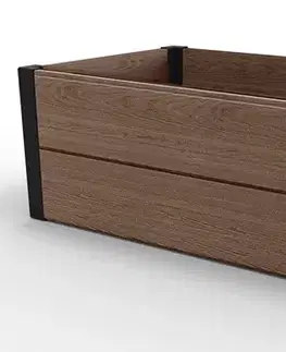 Kvetináče a truhlíky Vyvýšený záhon MAPLE hnědá Rojaplast