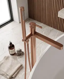 Kúpeľňové batérie REA - Voľne stojaca batéria Grace Brush Copper REA-B2237