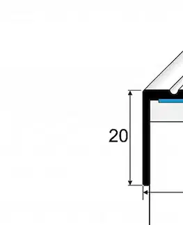 Schodové lišty a profily Schodový profil 25 x 20 mm (samolepiaci) Dub rustical P62