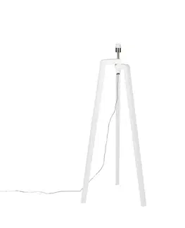 Stojace lampy Moderná stojaca lampa biela bez tienidla - Puros