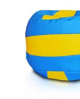 Sedacie vaky a kocky Sedací vak lopta volleyball ekokoža 290l TiaHome - Žltá