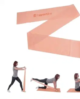 Ostatné fitness náradie Posilňovacia guma inSPORTline Clingy 170cm/1,5kg broskyňová