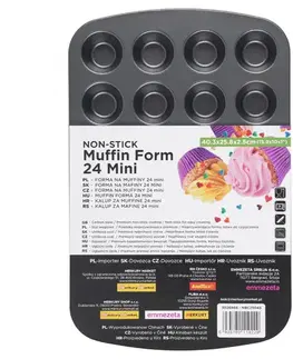Dekorácie a bytové doplnky Plech na muffiny 24 mini 40,3x25,8x2,5