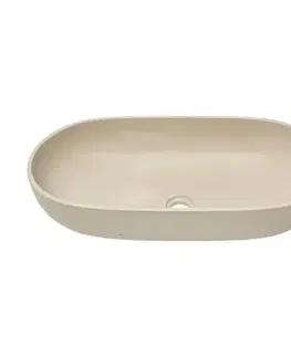 Umývadlá Umývadlo na dosku SAT Cemento 65x35 cm piesková mat bez otvoru pre batériu, bez prepadu CEM6535P CEM6535P
