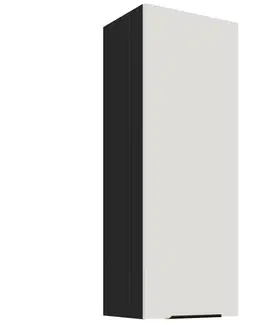 Kuchynské skrinky visiace Kuchynská skrinka Aria-Wh/Bl Anti Fingerprint 40g-108 1f