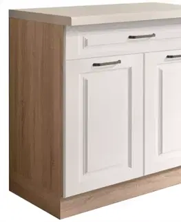 Kuchynské skrinky stojace Kuchynská skrinka Smart 6D Sonoma/biely Mat