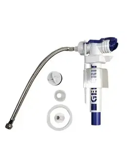 Doplnky do kúpeľne KERASAN - Splachovacia súprava s DUAL tlačidlom, spodné napúšťanie 3/8", chróm 752101
