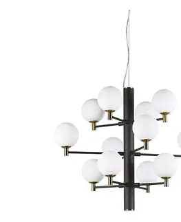 Svietidlá Ideal Lux - LED Luster na lanku COPERNICO 12xG9/3W/230V pr. 71 cm čierna 197319