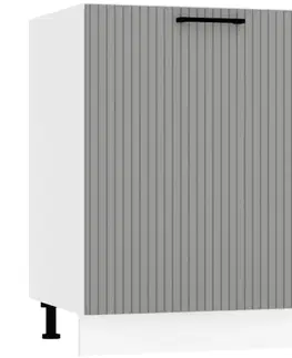 Kuchynské skrinky stojace Skrinka do kuchyne  Kate d60pc pl šedá mat