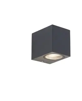 Vonkajšie nástenné svietidlá Moderná nástenná lampa tmavosivá IP44 - Baleno