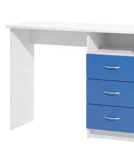 Písacie a PC stoly Písací stôl 44 modrá/biela