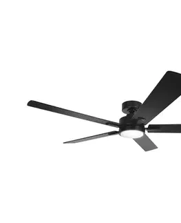 Ventilátory  B.V. -LED Stlmiteľný stropný látor LED/20W/230V 2700-6500K 132cm+DO čierna B103133K0