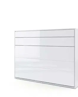 Postele Dig-net nábytok Sklápacia posteľ Lenart BED CONCEPT BC-04p | biely lesk 140 x 200 cm