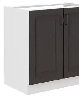 Kuchynské skrinky stojace Kuchynská skrinka STILO grafit mat/biely 80zl 2f bb