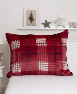 Dekoračné obliečky MKLozkoviny.sk Obliečka na vankúš mikroplyš 70 × 90 cm – Scandi červené-  -