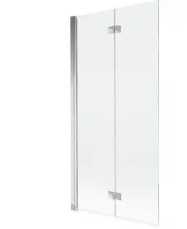 Sprchové dvere MEXEN - MIST vaňová zástena 90x150 cm 6mm 2-s, chróm, číra, ľavá 8A9-090-002-01-00-L