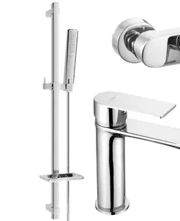 Sprchy a sprchové panely MEXEN/S - Royo DQ72 Set umývadlové a sprchové batérie s príslušenstvom, chróm 72204DQ72-00