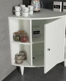 Komody a skrinky ROXEN rohová kuchynská skrinka, biela