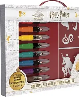 Kreslenie, maľovanie Kreatívny set s fúkacími fixkami - Harry Potter