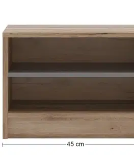 Nočné stolíky NABBI Boran BS nočný stolík dub artisan / sivá