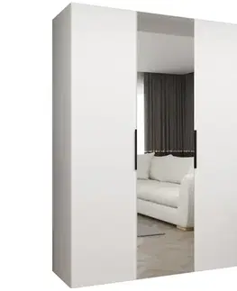 Šatníkové skrine Skriňa Marbella II 150 biela/čierna