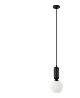 Svietidlá  PND-02340-1S-BK - Luster na lanku ALDEVA 1xE27/40W/230V čierna PND-02340-1S-BK