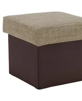 Taburetky NABBI T3 taburetka cappuccino / tmavohnedá